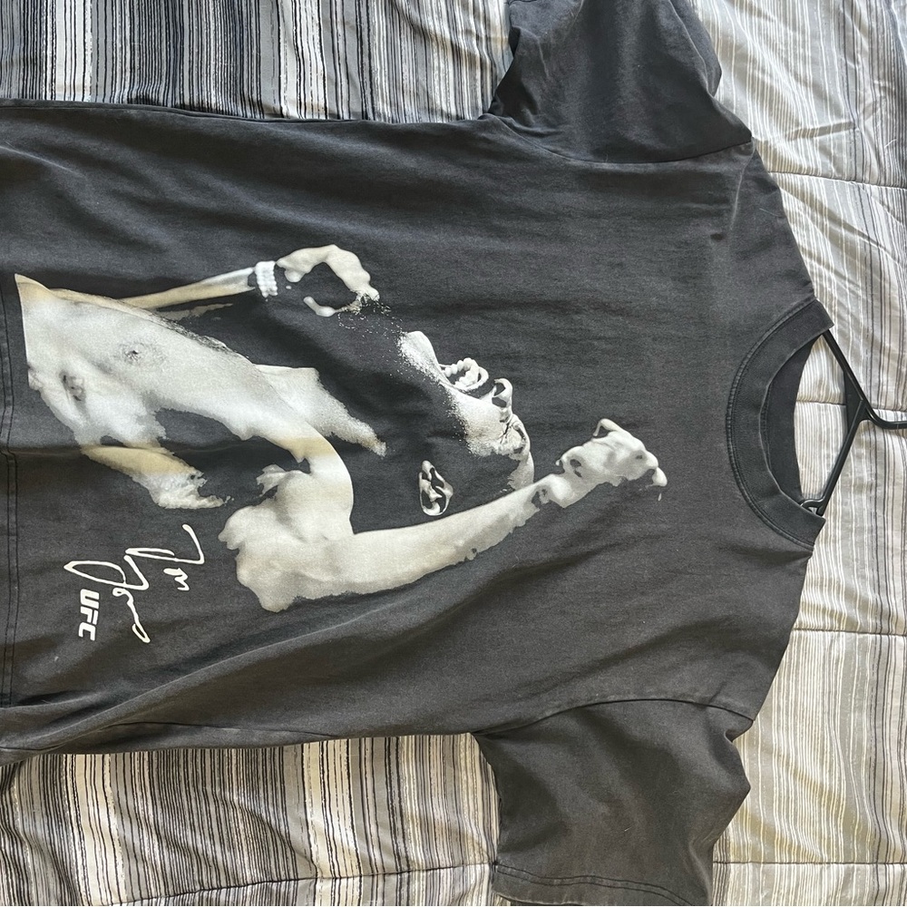 Black Graphic UFC Jon Jones T-Shirt